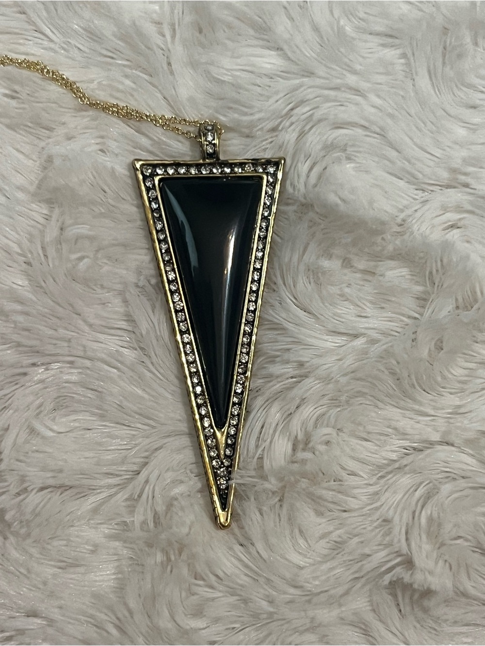 House of Harlow 1960 Delta Triangle Pendant Gold-Tone Necklace